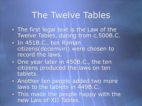 law of the twelve tables definition